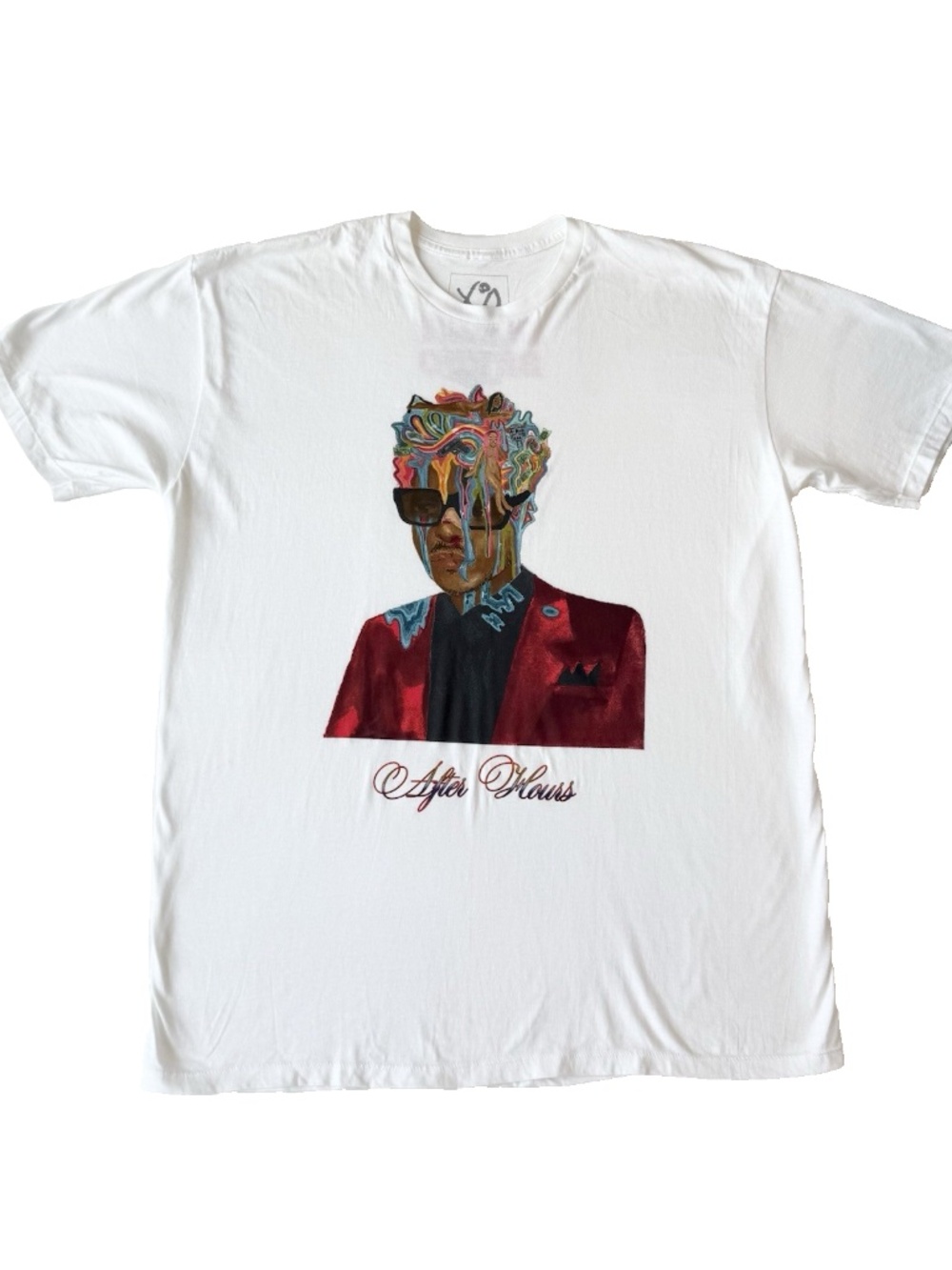 The Weeknd Size XL White XO After Hours Brain Drip MRDR BRVDO T-Shirt Merch